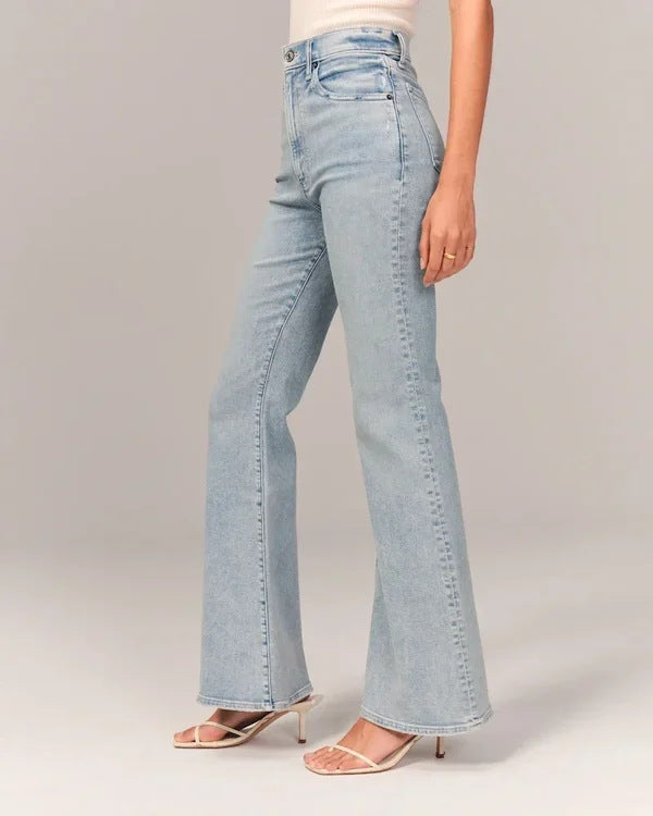 Flare Jeans Dames Hoge Taille met Stretch