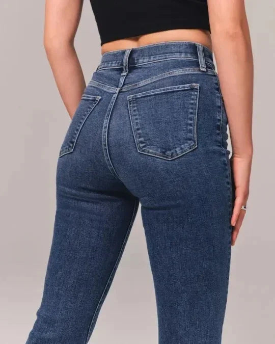 Flare Jeans Dames Hoge Taille met Stretch